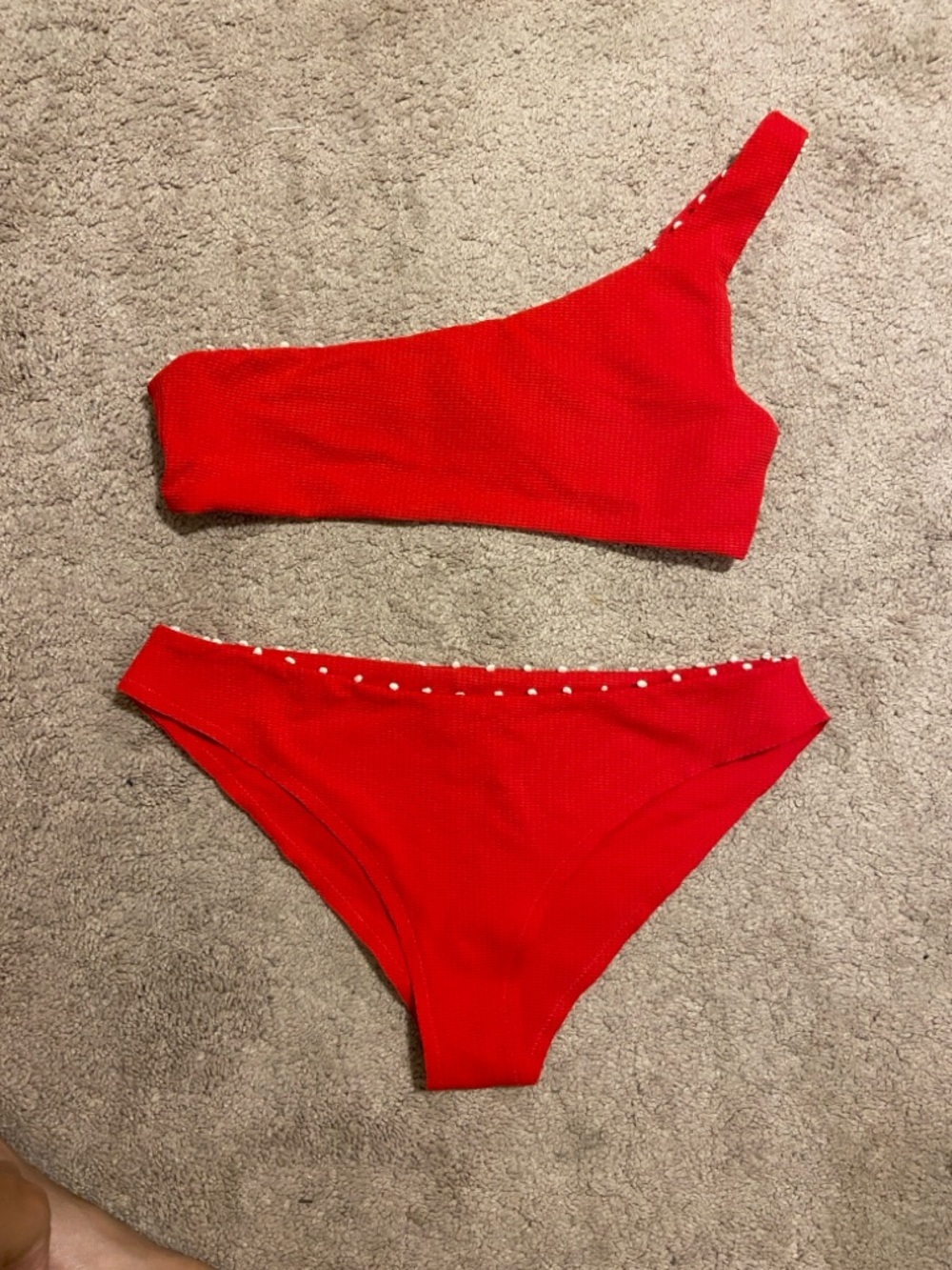 Marysia one shoulder‎ bikini red size s